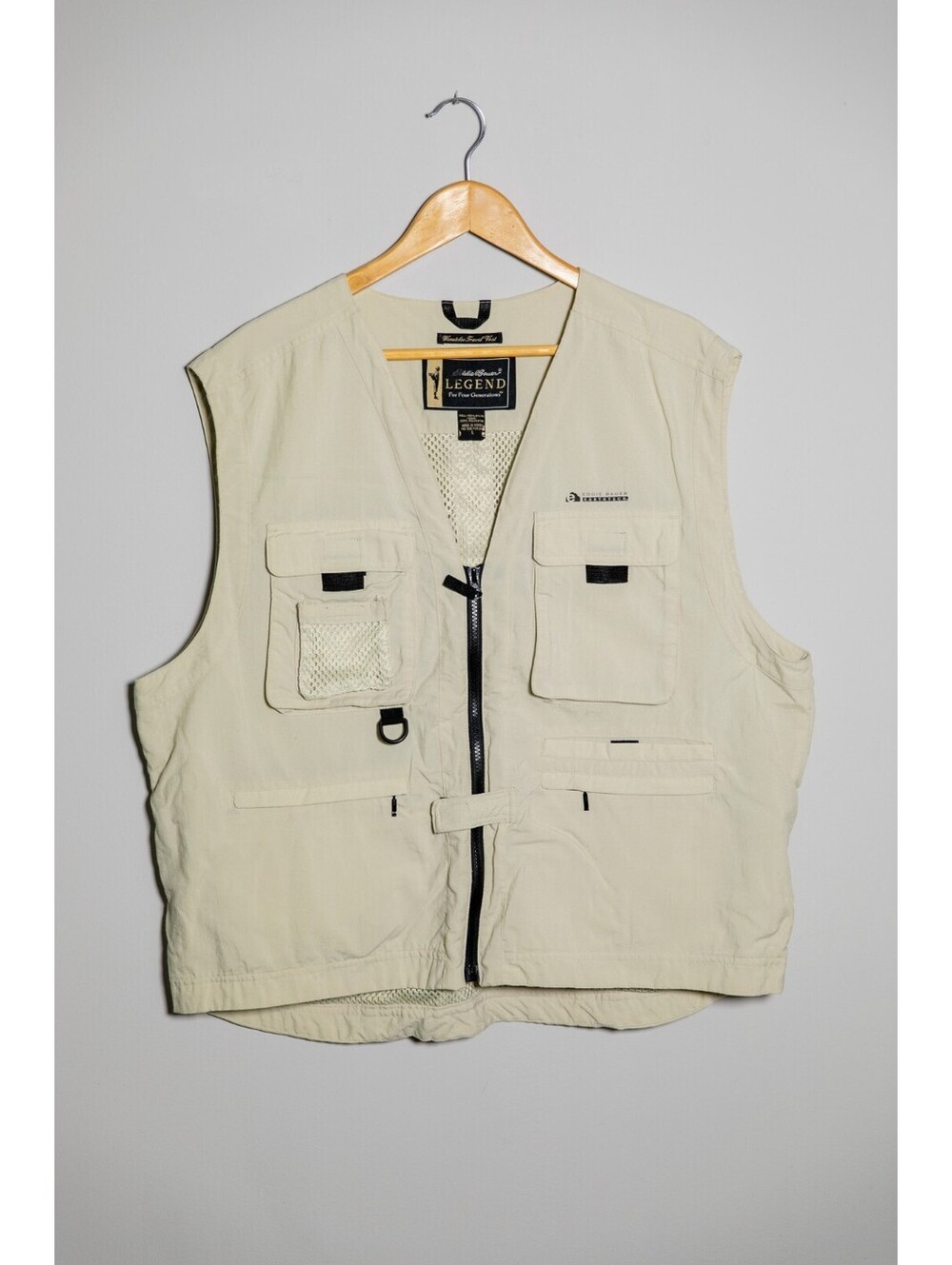 Eddie Bauer Legend Earthtech Vest Travel Fishing Safari Vest Vintage Men's L